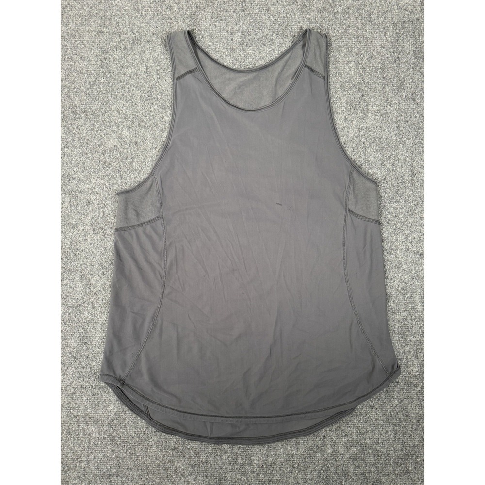 Lululemon Sculpt Tank Top Womens 6 Gray Mesh Moonwalk Ventilated Lightweight